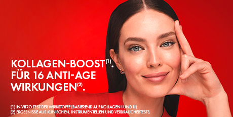 Vichy Liftactiv Collagen Specialist 16 Nachtcreme in rotem Tiegel mit Dermatologen-Siegel.
