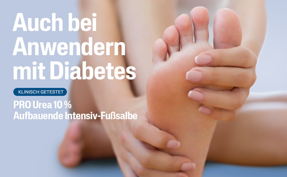 Fuß mit Creme. Auch bei Anwendung mit Diabetes.