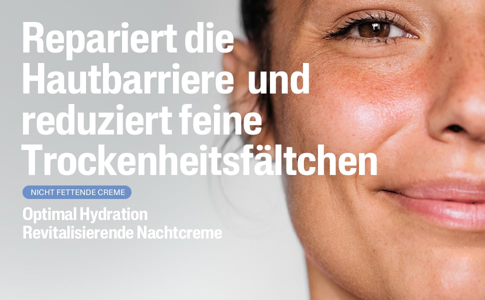Creme-Tiegel und Creme. Text: HydroSensitiv Complex, Hyaluronsäure, Jojobaöl & Sheabutter.