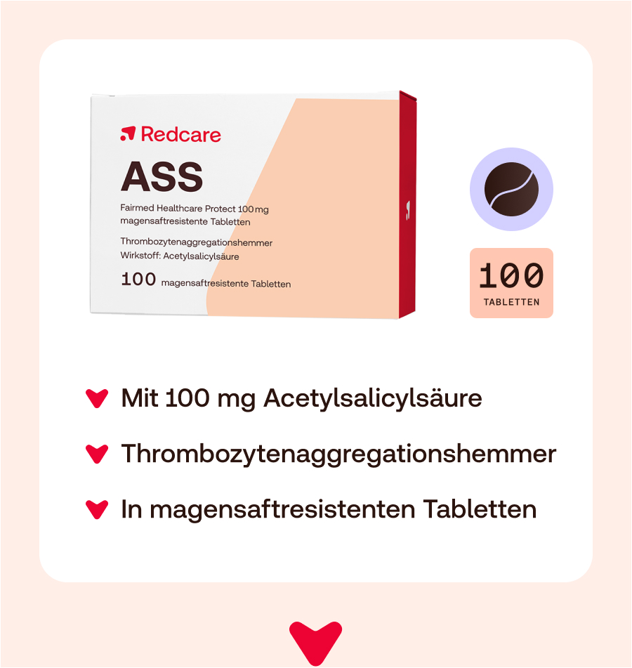 Grafik: Prävention von Herzinfarkt und Schlaganfall. Text und Icon.