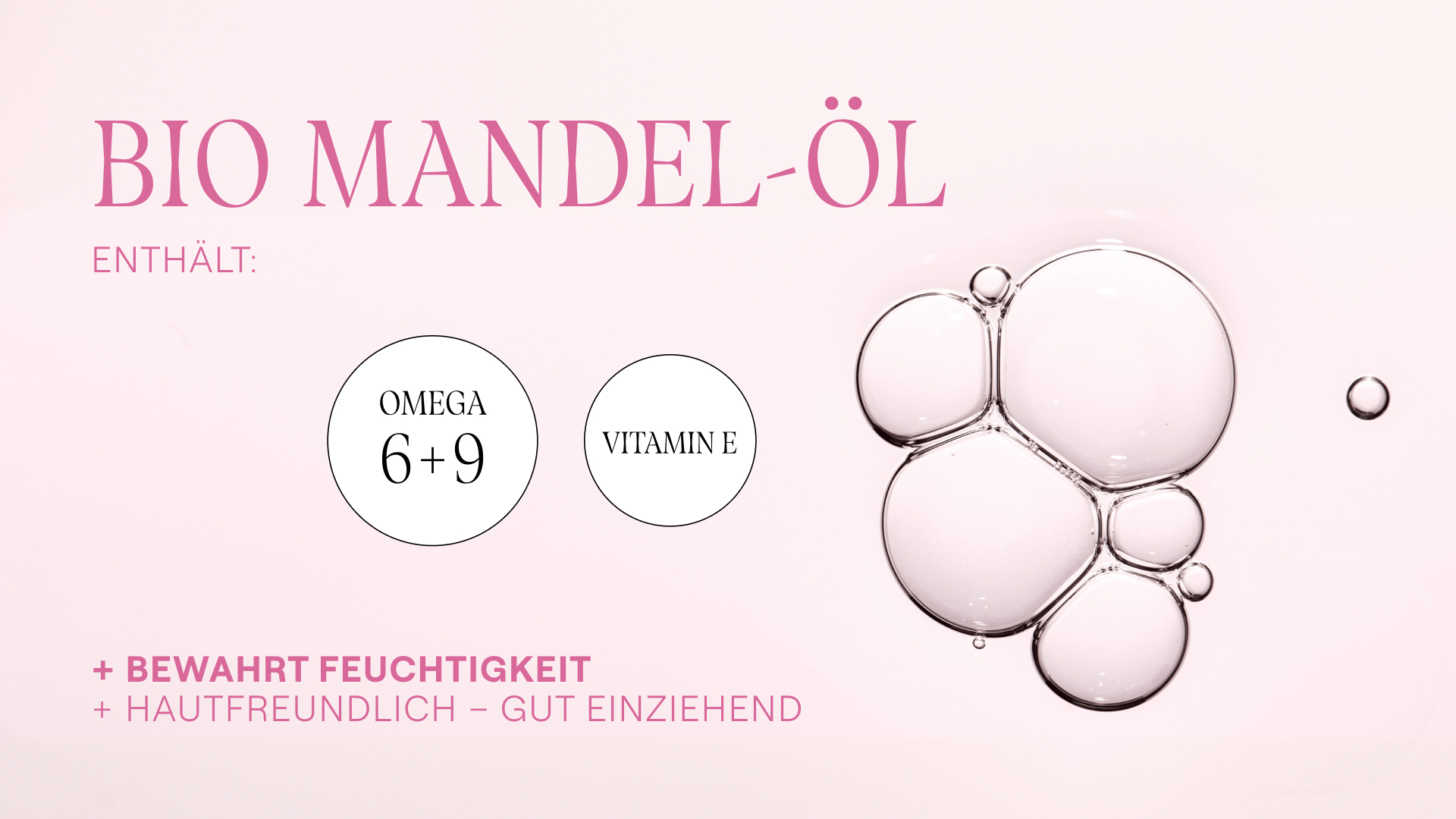 Verschiedene Weleda Produkte. Rosa Tuben und Flaschen. Produktnamen und Logos sind sichtbar.