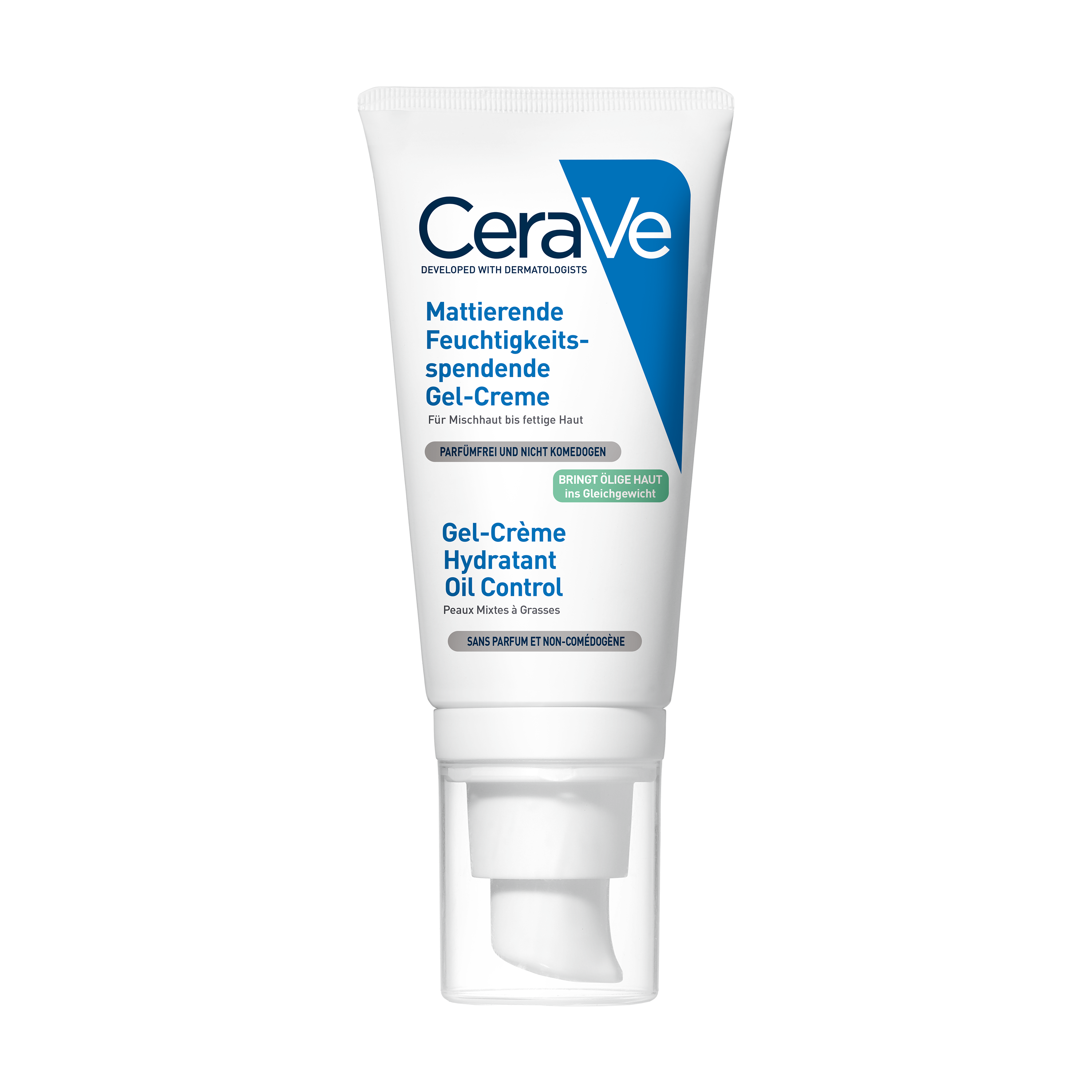 CeraVe Mattierende Feuchtigkeitsspendende Gel-Creme. Tube mit Pumpe. Entwickelt mit Dermatologen.