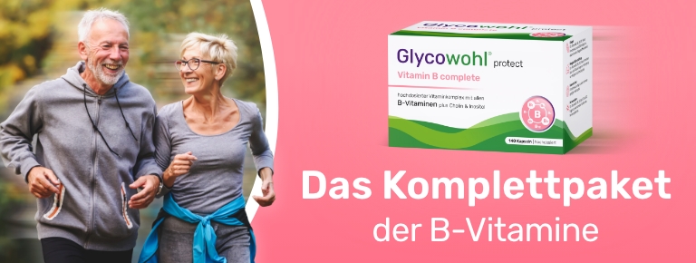 Glycowohl, Nahrungsergänzungsmittel, Vitamin b complete, Cholin, Thiamin, Inositol, Niacin, Pantothensäure, Riboflavin, Pyridoxin, Folsäure, Cobalamin, Biotin, Vitamin B7, Vitamin B12, Vitamin B9, Vitamin B6, Vitamin B2, Vitamin B5, Vitamin B3, Vitamin B1, Vitamin-B-Komplex, Vitamin B, Energie & Energieproduktion, Nervensystem, Nerven & Nervenfunktion, Gehirn, Gedächtnis & Konzentration, Immunsystem & Abwehrkräfte, Haut, Schleimhäute, Haare & Nägel, Nahrungsergänzungsmittel, Blut & Herz-Kreislauf-System, pflanzlich, Gehirn & mentale Leistungsfähigkeit, Nervensystem & Gesundheit, Stoffwechsel, Leistungsfähigkeit & Ausdauer, Müdigkeit, Erschöpfung, Zellschutz, Zellregeneration, Vitamin B Kapseln, hochdosiert