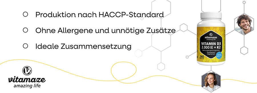 Drei Frauen lächeln. Vitamaze Vitamin D3 K2. Vorgesorgt in jeder Lebenslage.