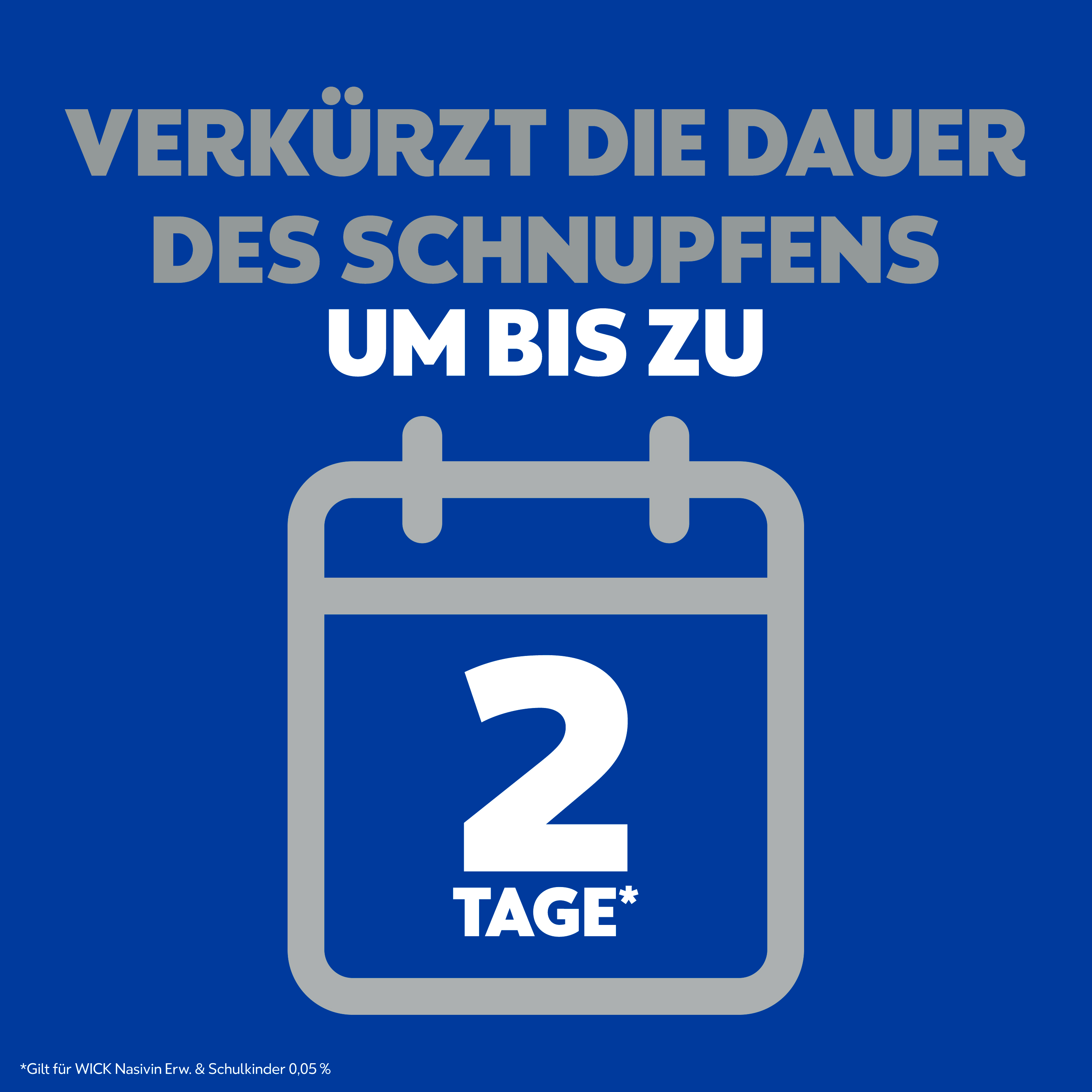 Becherglas-Symbol. Text: Schonend zur Nase ohne Konservierungsstoffe. Blauer Hintergrund mit weißem Text und Symbol.