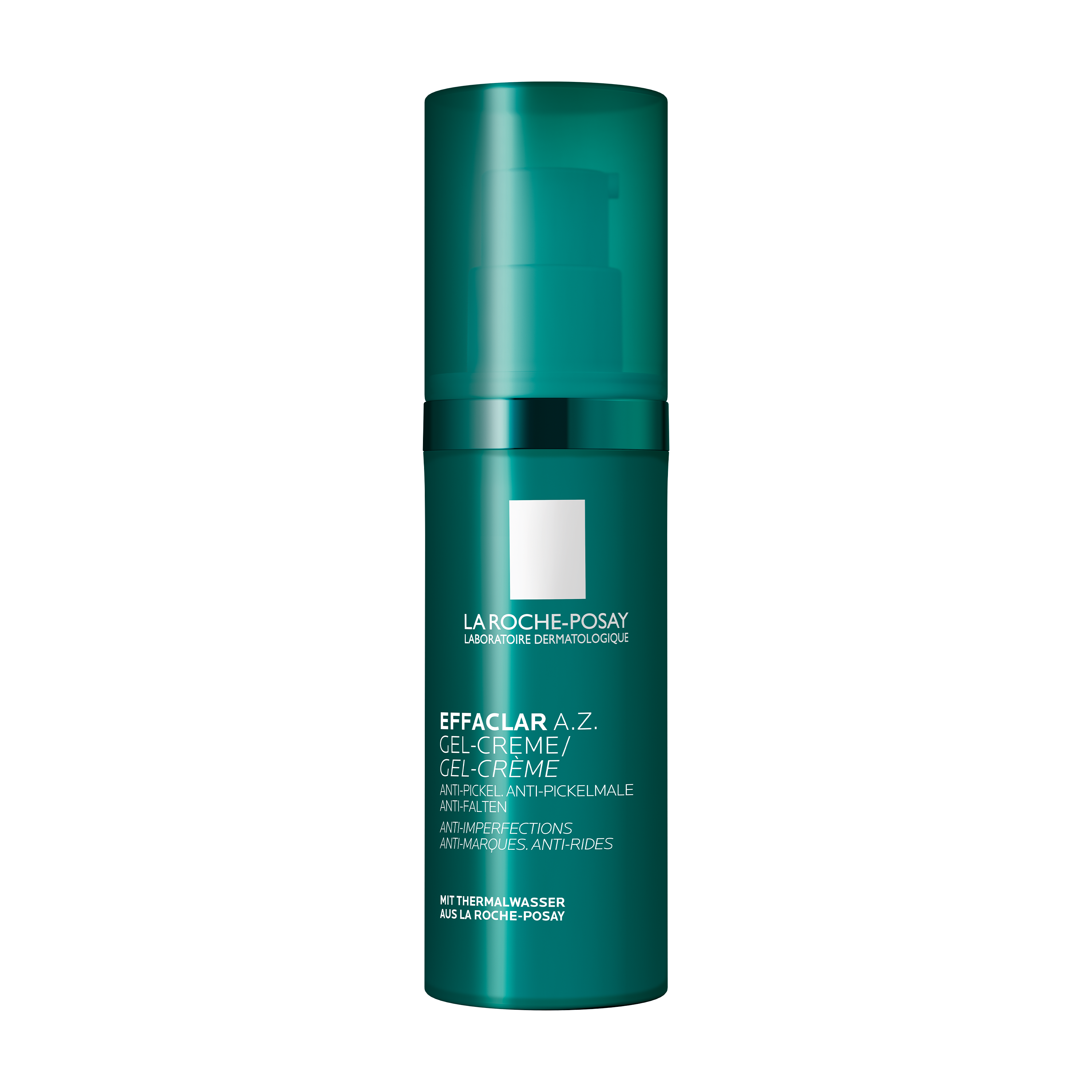 Grüne Flasche La Roche-Posay Effaclar A.Z. Gel-Creme.