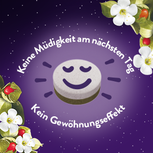 Grafik: 1 Tablette 30 Minuten vor dem Schlafengehen einnehmen.