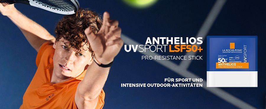 La Roche Posay Anthelios UVsport Sonnenschutzstift LSF 50+ mit Empfehlung von Dermatologen.