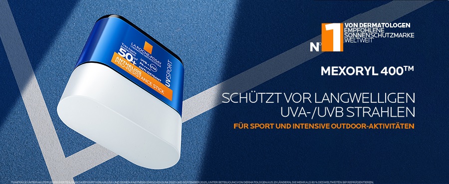 La Roche Posay Anthelios UVsport Sonnenschutzstift LSF 50+ mit einfacher Anwendung ohne Rückstände.