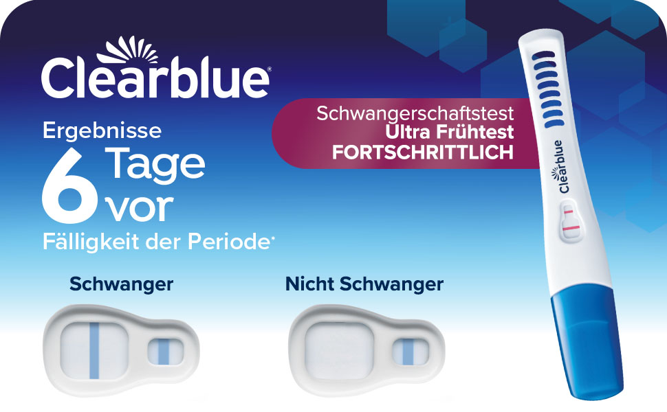 Schwangerschaftstest. Erkennt 2 Hormone. DualSense Technologie.