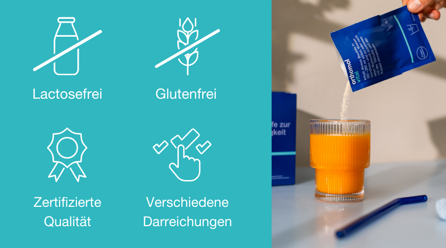 Blaue Packung Orthomol Immun. Text: Mikronährstoffe für das Immunsystem.