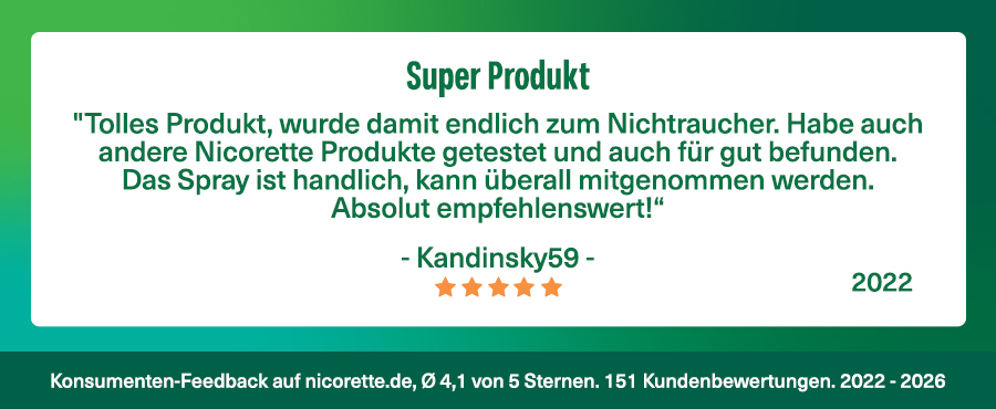 Kombination aus Nicorette Pflaster und Nikotinspray für doppelte Unterstützung.