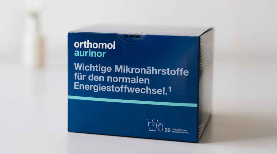 Icons: Lactose- und glutenfrei, jodfrei, Orangengeschmack, zertifizierte Qualität.