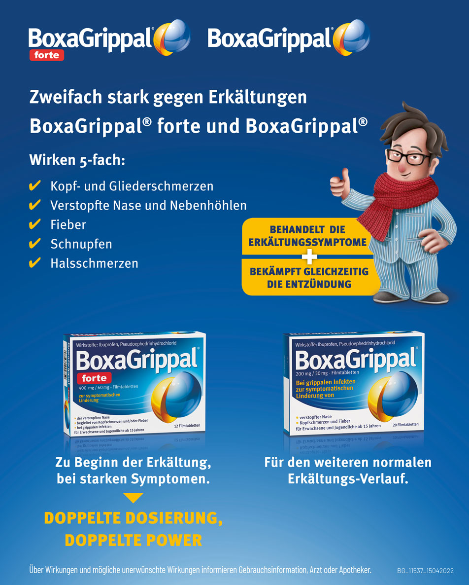 BoxaGrippal® Forte 400 Mg/60 Mg 12 St - Shop Apotheke