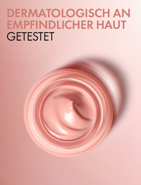 Creme-Tiegel. Text: Dermatologisch an empfindlicher Haut getestet. Vichy Neovadiol Rose Platinium.