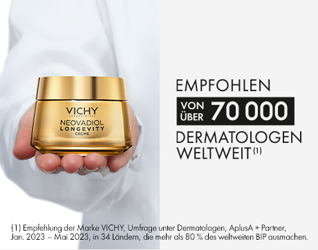 Hände halten Tiegel mit Creme. Empfohlen von Dermatologen.