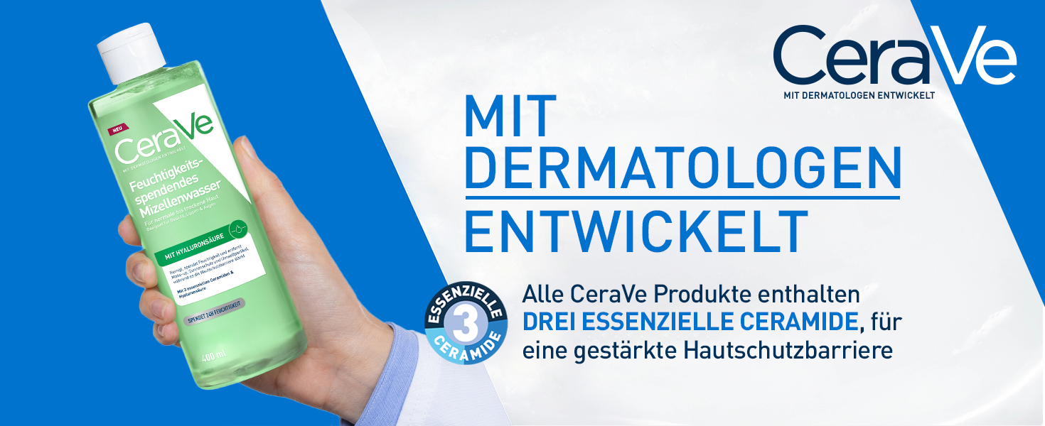 CeraVe Mizellenwasser: Mit Dermatologen entwickelt, enthält 3 essentielle Ceramide.
