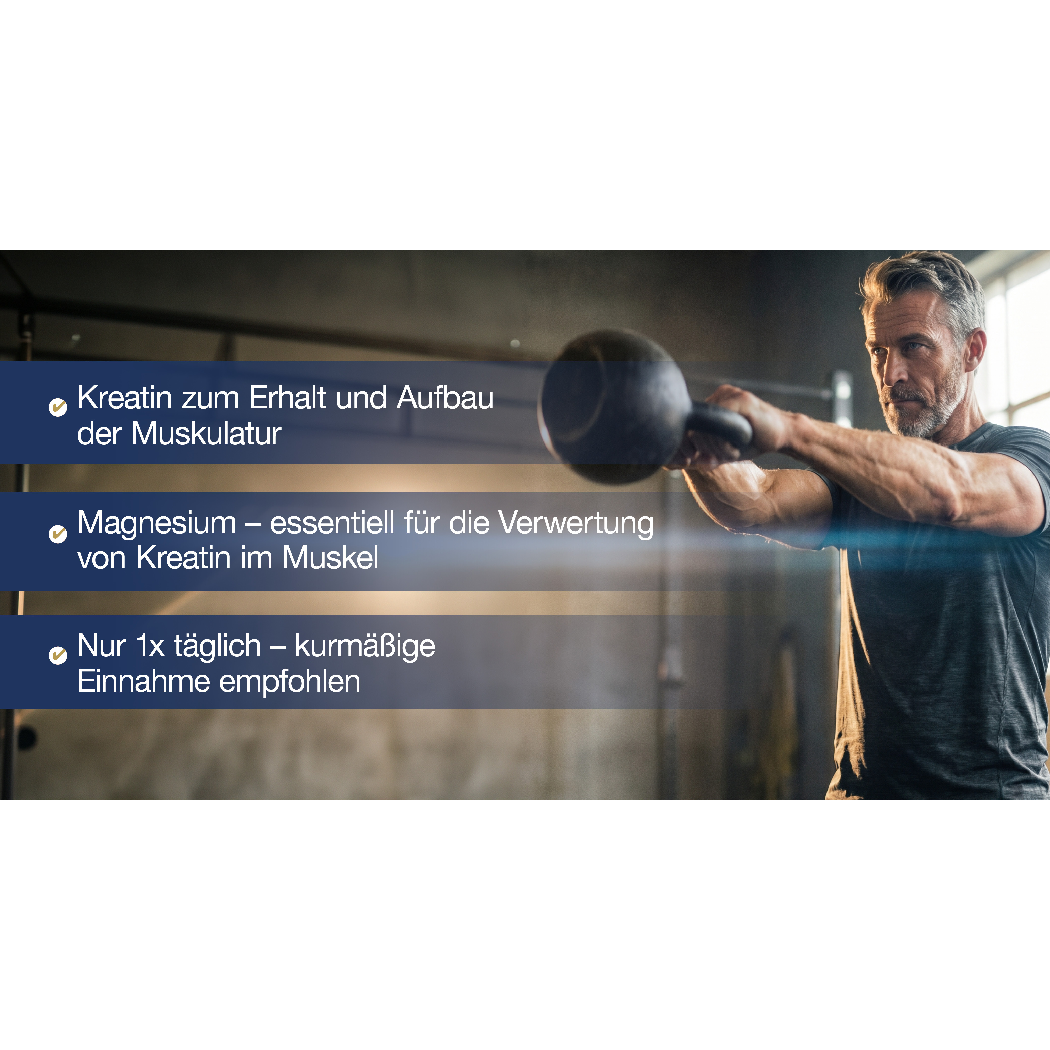 Packung Dr. Böhm Magnesium Sport + Kreatin Trinkpulver mit 30 Beuteln. Zeigt eine stilisierte männliche Figur.