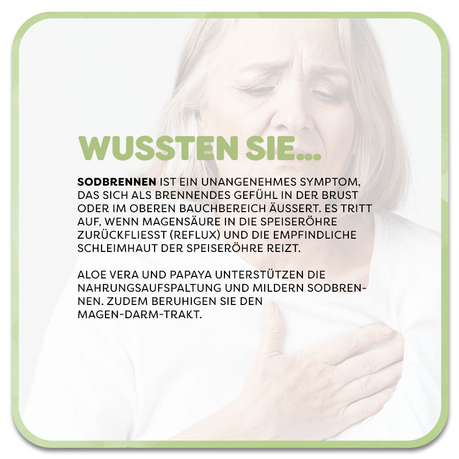 Casa Sana ALOEpapaya, Sodbrennen, Reflux, Aloe vera, Papaya, Völlegefühl, Blähbauch, verdauungsfördernd, Naturheilkunde