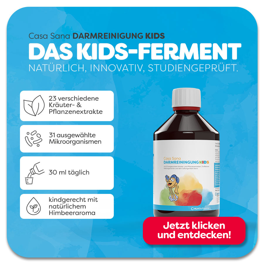 Kind mit Gänseblümchen vor den Augen. Text: Heuschnupfen, Neurodermitis und Asthma bronchiale.