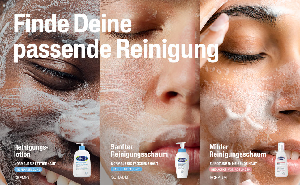 Cetaphil PRO Reinigungsschaum für zu Rötungen neigende Haut.